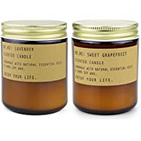 Velas Perfumadas de 2 Piezas- Juego de Regalo para Mujeres- Cera de Soja de 7.2 oz con Fragancia de Lavanda y Pomelo…